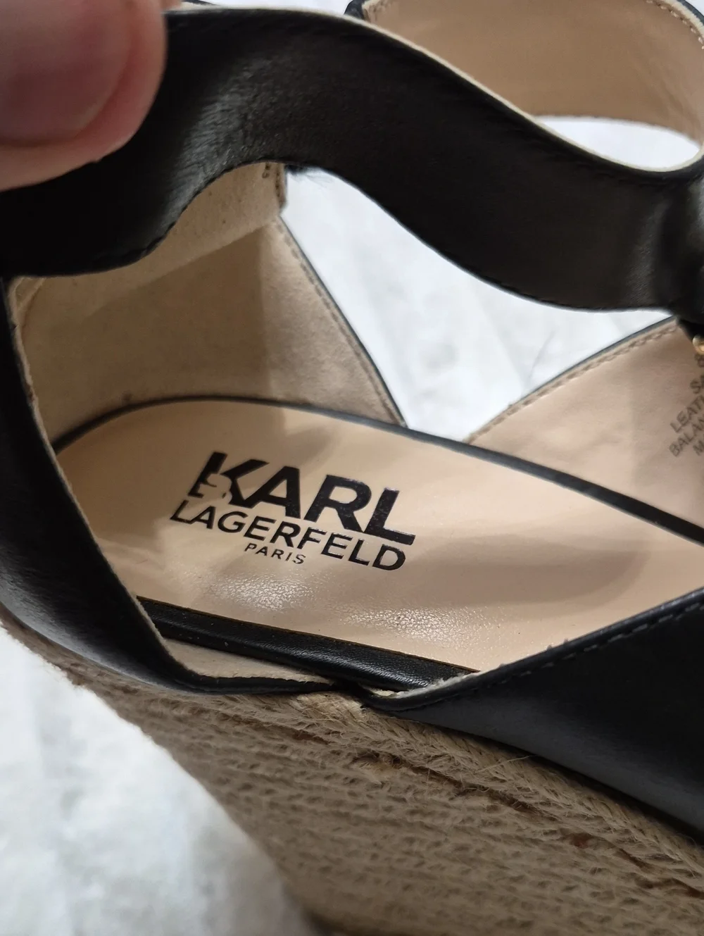 Karl Lagerfeld Paris Savoie Wedge Espadrille Sandals Women's Sz 8m